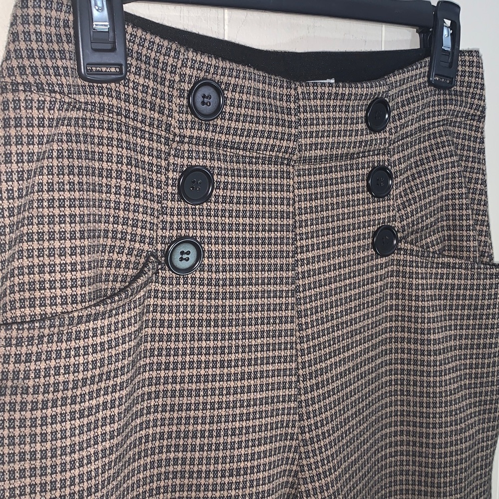 Max Studio Black And Brown Patterned Wideleg Trou… - image 4